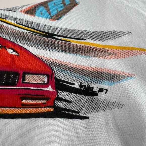Vintage 80s ARP Racing Car T Shirt Adult M White Mens 1980’s - Picture 2 of 8